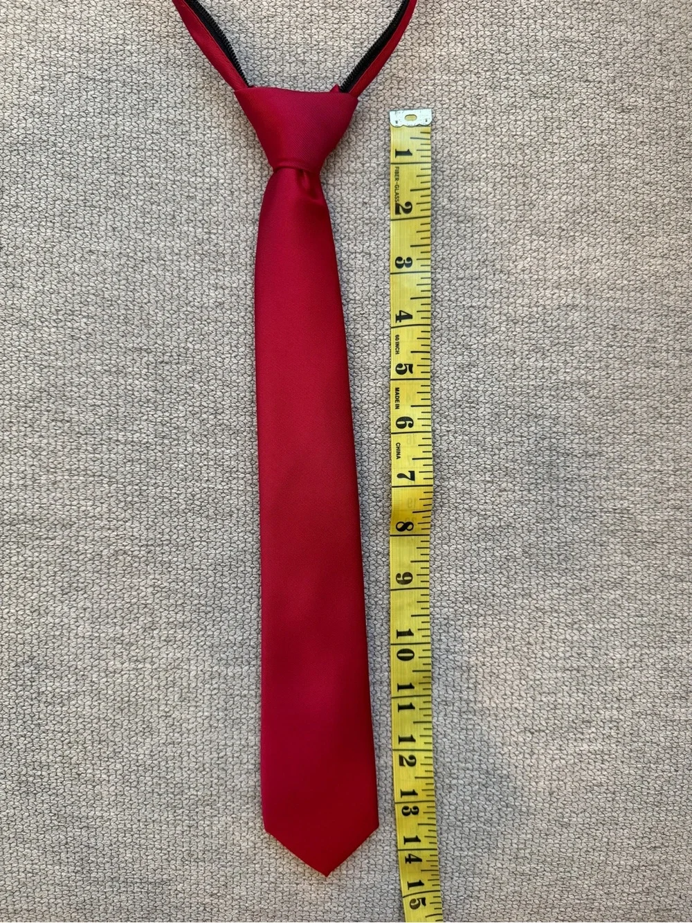 Tommy Hilfiger Boys' Solid Red Adjustable Tie